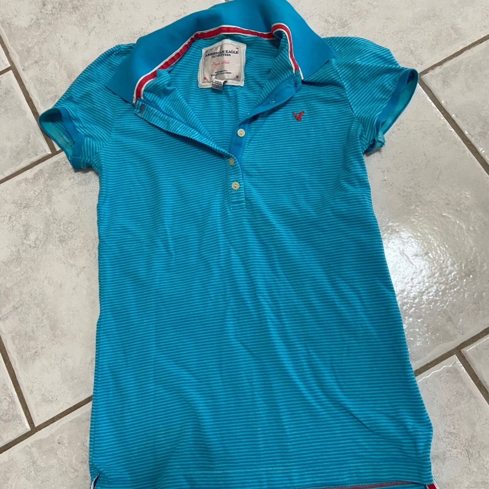 3 for $15 American eagle striped polo